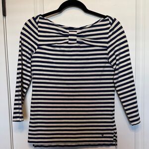 Kate Spade Navy and White Striped Top